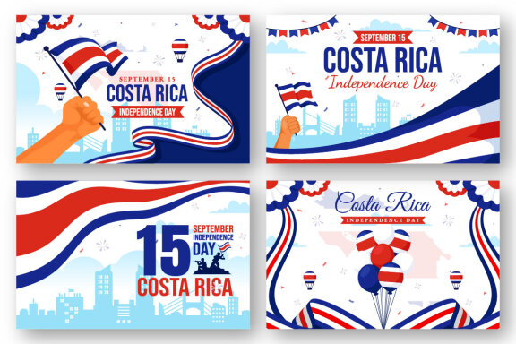 12 Independence Day of Costa Rica Illustration