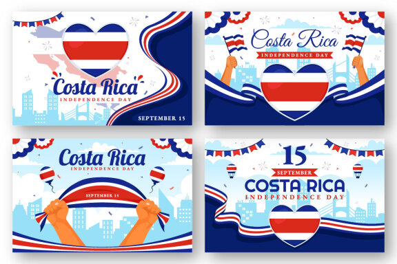 12 Independence Day of Costa Rica Illustration