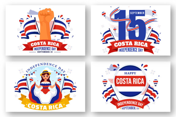 12 Independence Day of Costa Rica Illustration