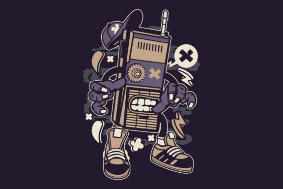 Dead Walkie  Cartoon Character 