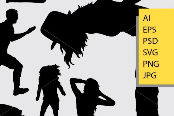 People action 2 silhouette