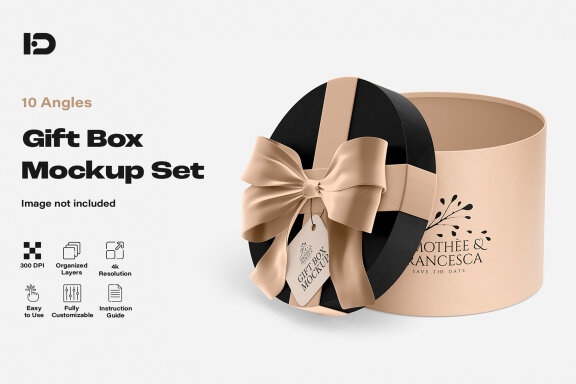 Gift Box Mockup Set
