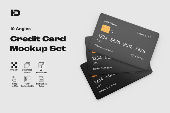 Credit Card Mockup Set