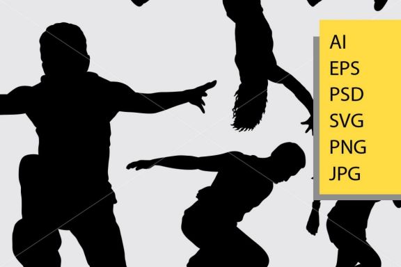 Parkour silhouette