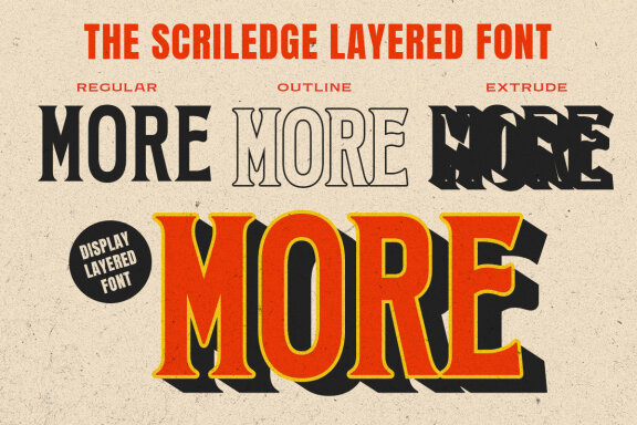 The Scriledge Layered Display Font