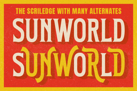The Scriledge Layered Display Font