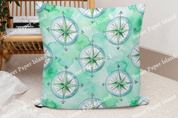 Pack Of 10 Digital Papers - Retro Travel In Watercolor