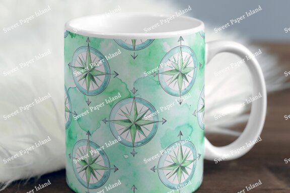 Pack Of 10 Digital Papers - Retro Travel In Watercolor