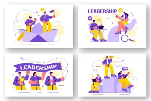 18 Business Leadership Illustration