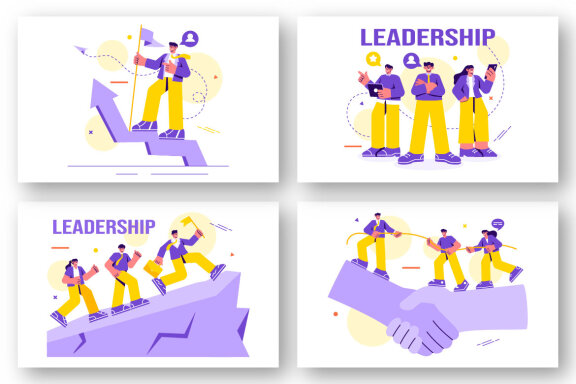18 Business Leadership Illustration