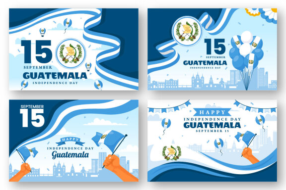12 Guatemala Independence Day Illustration