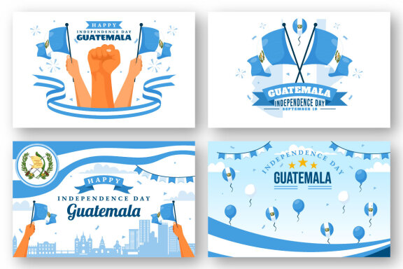 12 Guatemala Independence Day Illustration