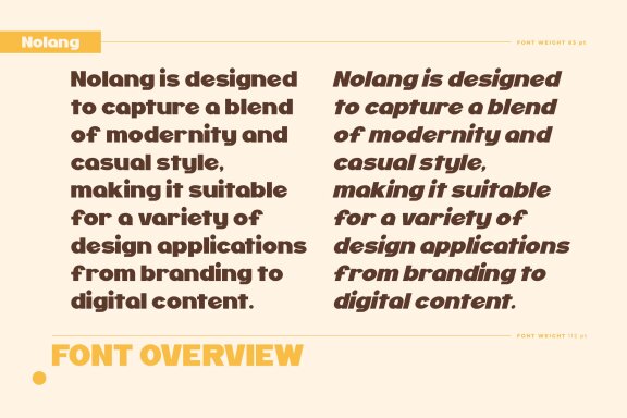 Nolang | Bold Display Sans Serif