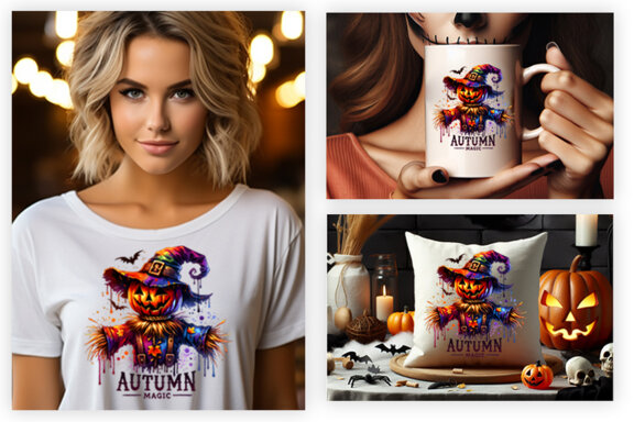 Halloween Scarecrow autumn clipart png