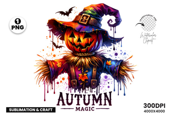 Halloween Scarecrow autumn clipart png
