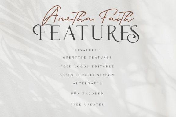 Anetha Faith Signature Font Duo Serif
