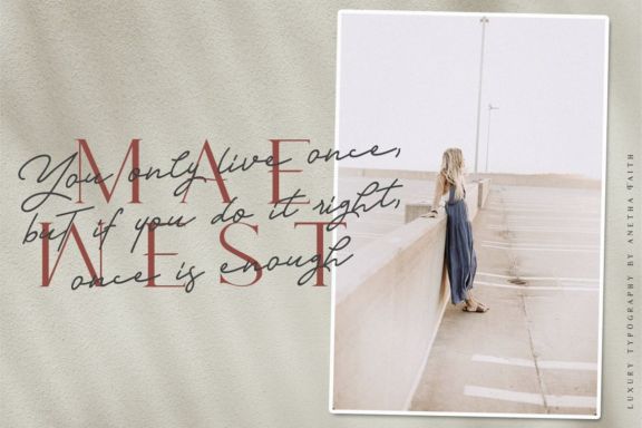 Anetha Faith Signature Font Duo Serif