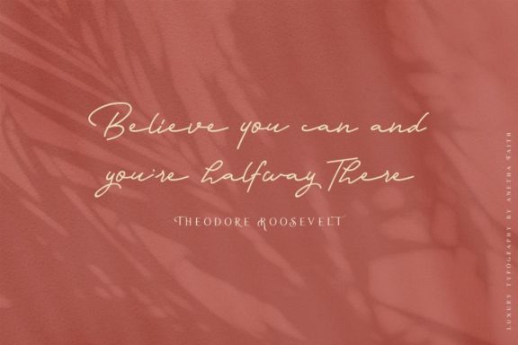 Anetha Faith Signature Font Duo Serif