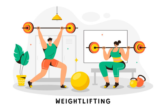 10 Weightlifting Sport Illustration
