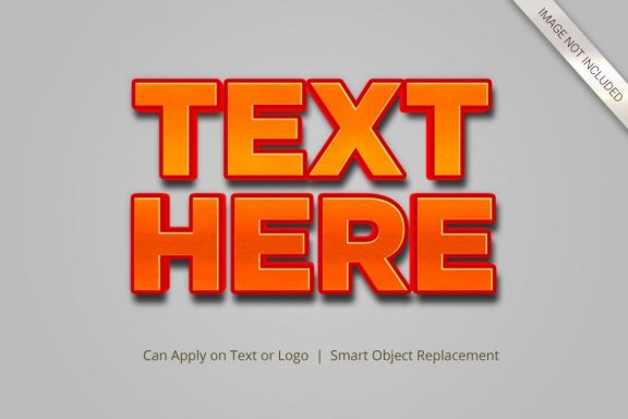  3D Mockup Text Effect Style