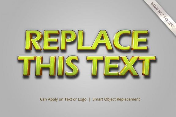  3D Mockup Text Effect Style