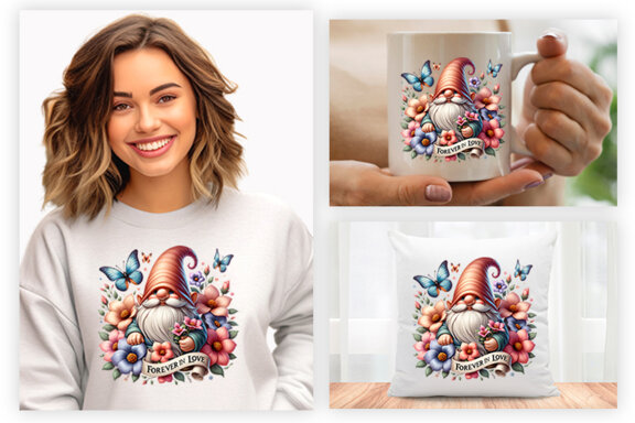 Spring Gnome Sublimation Clipart PNG, Spring Sublimation PNG