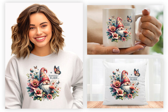 Spring Gnome Sublimation Clipart PNG, Spring Sublimation PNG