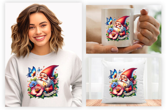 Spring Gnome Sublimation Clipart PNG, Spring Sublimation PNG