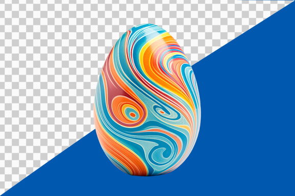 Easter egg on transparent background PNG image