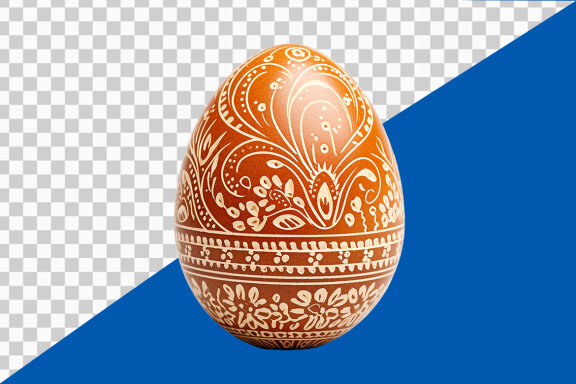 Easter egg on transparent background PNG image