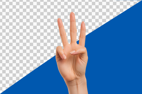 Hand pointing on transparent background PNG image