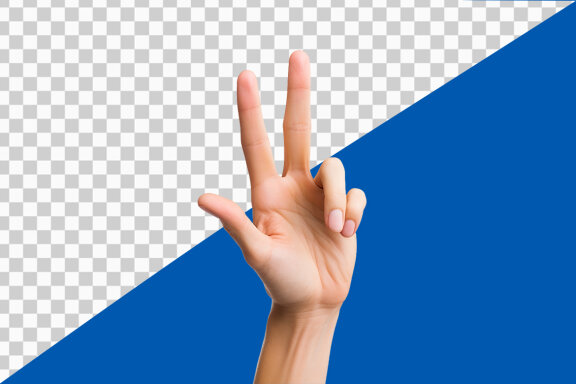Hand pointing on transparent background PNG image
