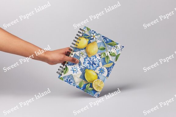 6 FREE Digital Papers - Lemons And Tiles