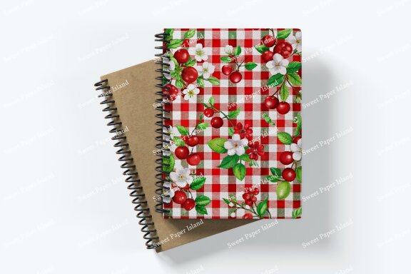 Pack Of 6 Digital Papers - Cherry Garden In Watercolor