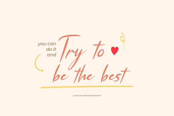 Slaycute | Cute Handwritten Font