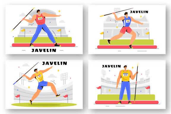9 Javelin Throw Sports Illustration