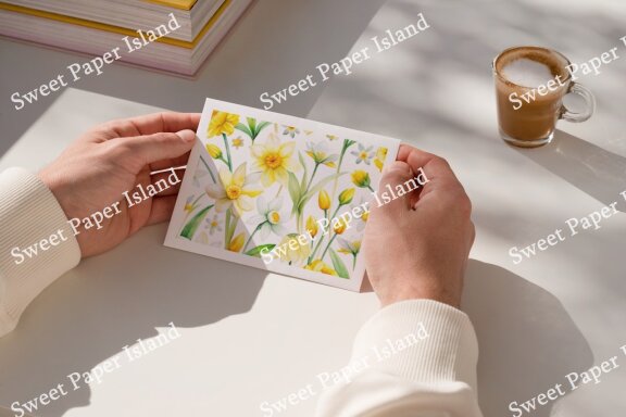 Pack Of 10 Digital Papers - Hello Spring In Watercolor