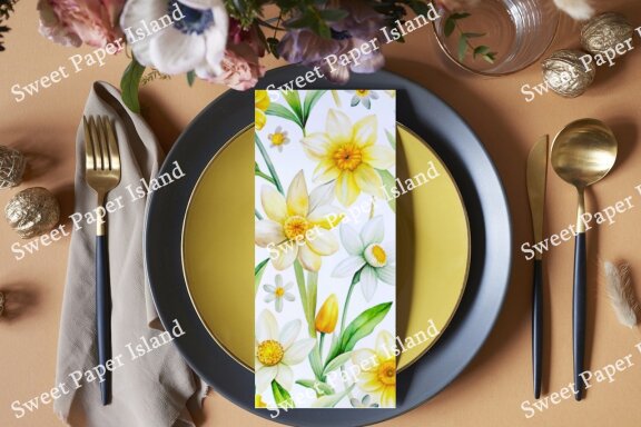 Pack Of 10 Digital Papers - Hello Spring In Watercolor