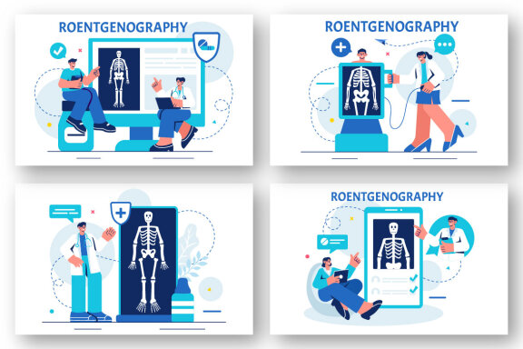 18 Roentgenography Vector Illustration