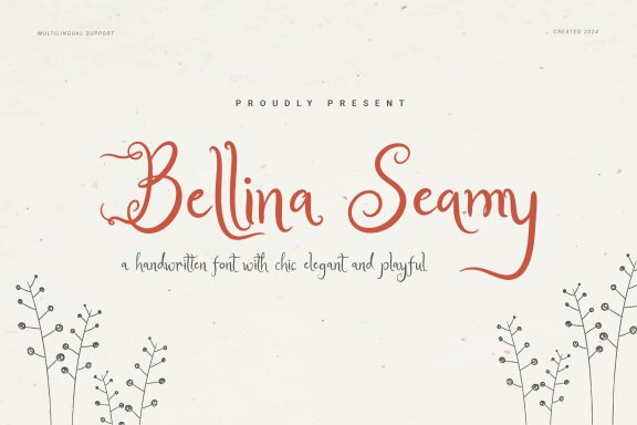 Bellina Seamy | Handwritten Chic Font