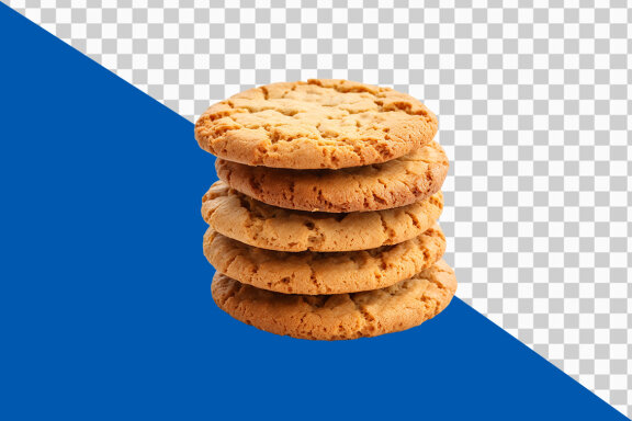 Stack of cookies on transparent background PNG image