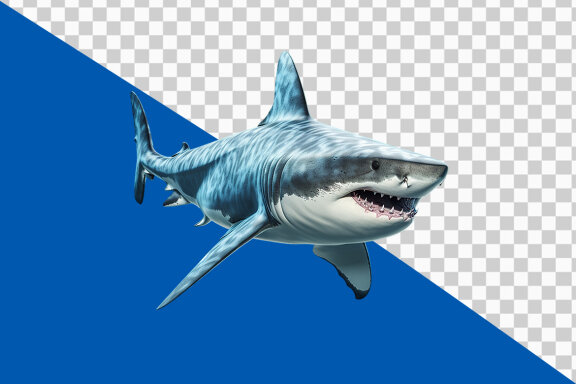 Shark on transparent background PNG image 
