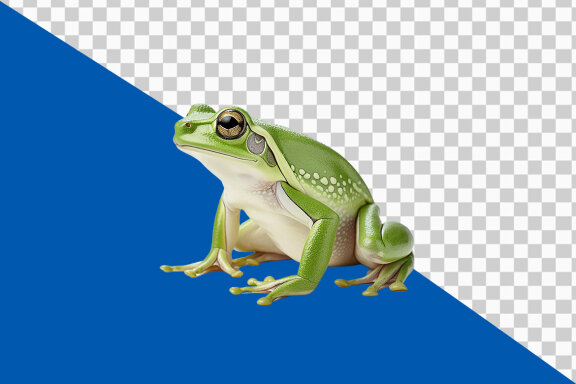 Frog on transparent background PNG image 