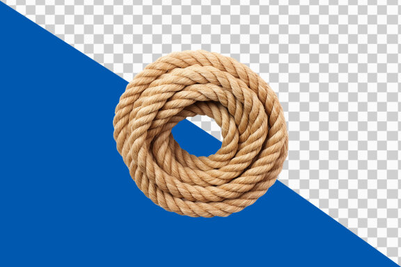 Coil of rope on transparent background PNG image