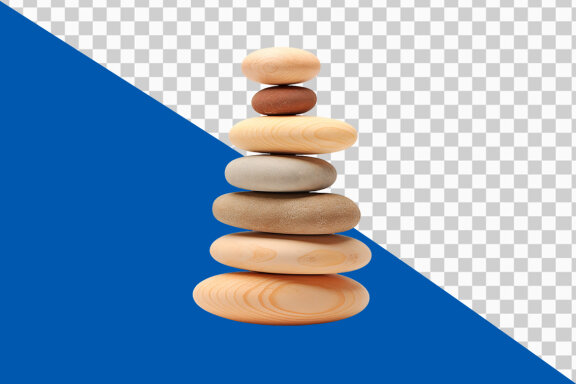 Stack of stones on transparent background PNG image 