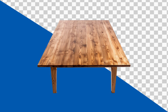Wooden table on transparent background PNG image