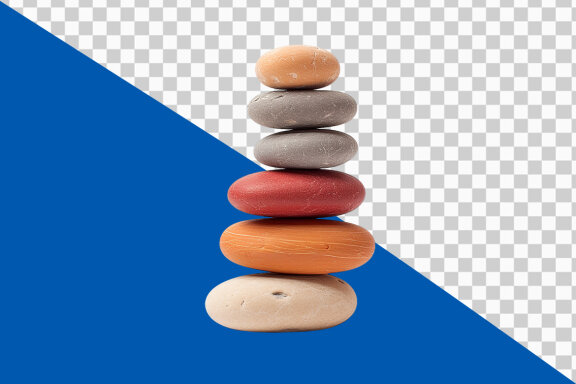Stack of stones on transparent background PNG image 