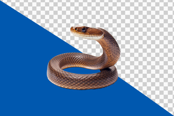Close up of a snake on transparent background PNG image