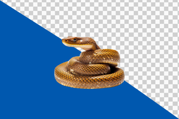 Close up of a snake on transparent background PNG image