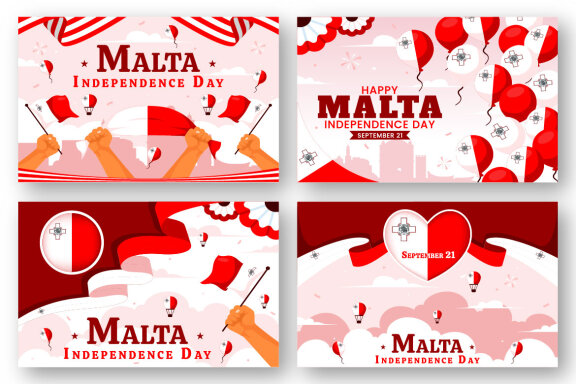 10 Independence Day of Malta Illustration
